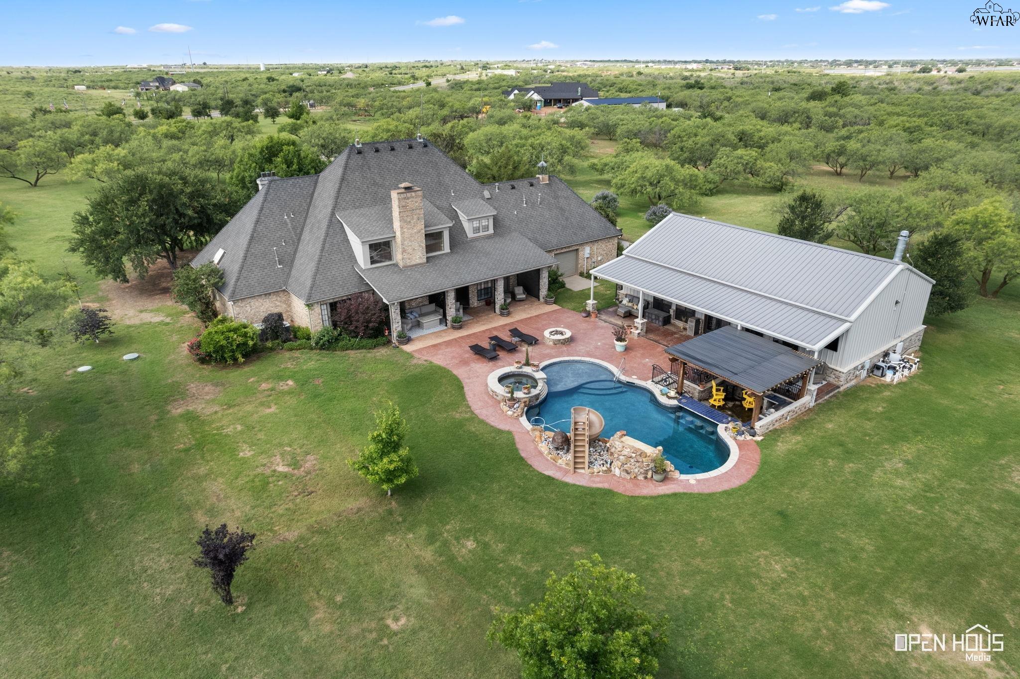 Aerial view of the estate